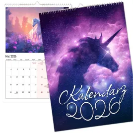 kalendarz-scienny-2026-wieloplanszowy-jednorozec-unicorn-magiczne-konie-a4