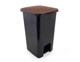 artgos-kosz-sorta-45l-brazowa-pokrywa-pedalem-segregacji-odpady-organiczne