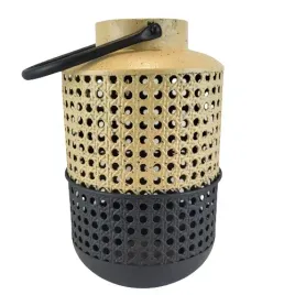 lampion-metal-azurowy-bezowo-czarny-duzy-39-cm
