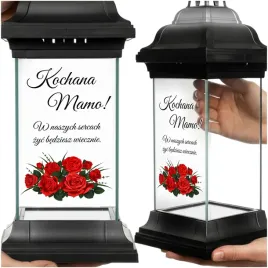 duzy-znicz-na-grob-cmentarz-z-dedykacja-mamy-taty-babci-lampion-32cm-kwiaty