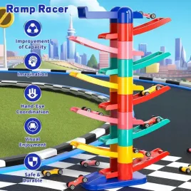 tor-samochodowy-dla-dzieci-zestaw-6-malych-samochodow-3-lata