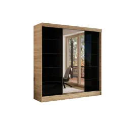 szafa-przesuwna-3d-250x205-dab-sonoma-or-3d2l-or-lacobel-czarny-lustro
