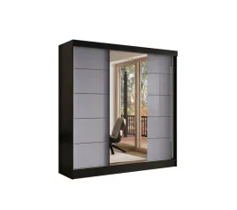 szafa-przesuwna-3d-250x205-czarna-or-3d2l-or-lacobel-szary-lustro