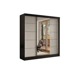 szafa-przesuwna-3d-250x205-czarna-or-3d2l-or-lacobel-cappuccino-lustro