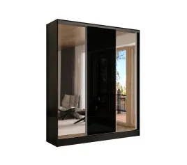 szafa-przesuwna-3d-180x250-czarna-3d1l-lacobel-czarny-lustro