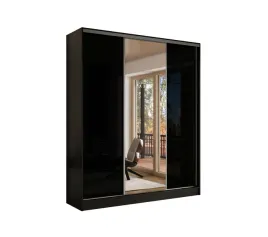 szafa-przesuwna-3d-200x250-czarna-3d2l-lacobel-czarny-lustro