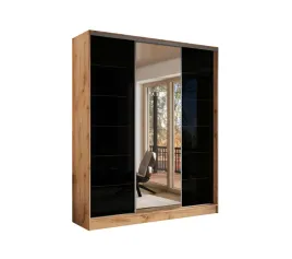 szafa-przesuwna-3d-200x250-dab-wotan-3d2l-lacobel-czarny-lustro