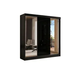 szafa-przesuwna-3d-250x205-czarna-or-3d1l-or-lacobel-czarny-lustro