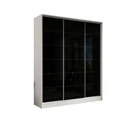 szafa-przesuwna-3d-170x250-biala-lacobel-czarny-szklany-polysk