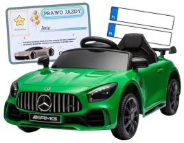 auto-na-akumulator-pilot-skora-eva-samochod-dzieci-mercedes-amg-gtr-zielony