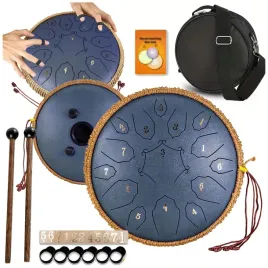 beben-jezykowy-handpan-muzyczny-stalowy-granatowy-30cm-15-tonow-akcesoria