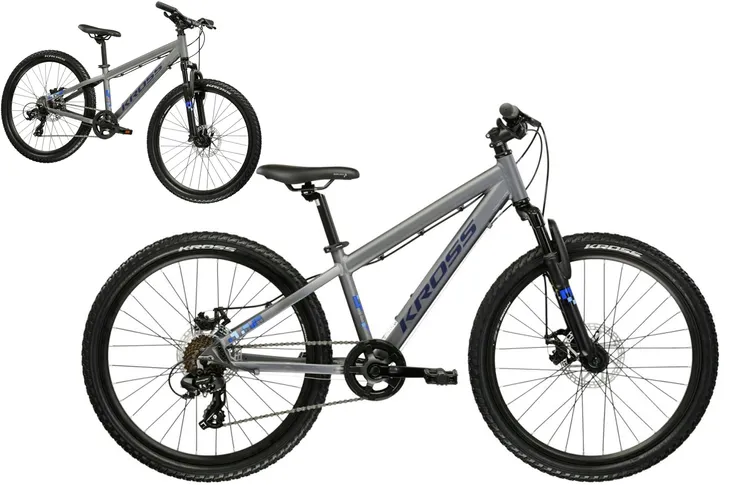 Rower dziecięcy 24" KROSS DUST JR rama 12 " szary - granatowy R26
