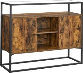 komoda-szafka-szklany-blat-rustykalny-loft-vintage
