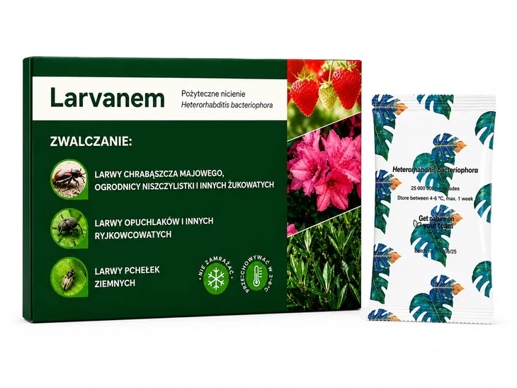 Larvanem 25 mln Pożyteczne Nicienie Na Pędraki Larwy Opuchlaki Bio