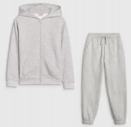 4f-bluza-dla-dziewczynki-rozpinana-z-kapturem-spodnie-dresowe-zestaw-szar