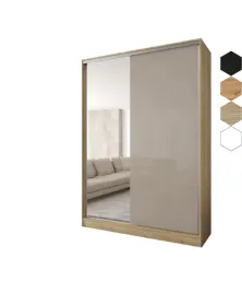 szafa-przesuwna-2d-130x250x58-dab-sonoma-or-lustro-lacobel-cappuccino
