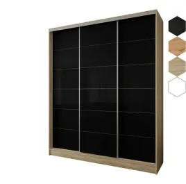 szafa-przesuwna-3d-230x250x58-dab-sonoma-or-lacobel-czarny