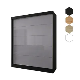 szafa-przesuwna-2d-110x205x60-czarna-or-lacobel-szary-or-producent