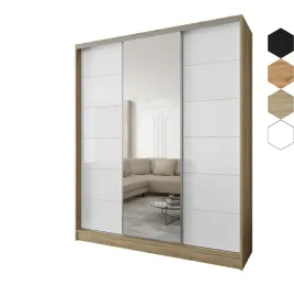 szafa-przesuwna-3d-230x250x58-dab-sonoma-or-3d2l-or-lacobel-bialy