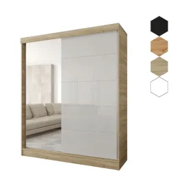 szafa-przesuwna-2d-180x205x60-dab-sonomaorlustro-lacobel-bialy