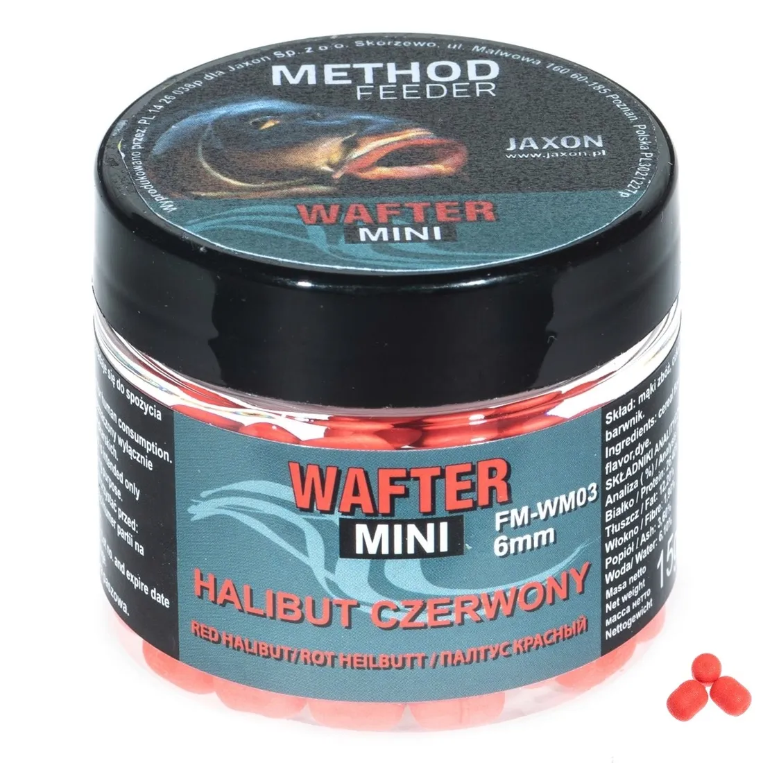 wafter-mini-method-feeder-halibut-czerwony-15g-6mm
