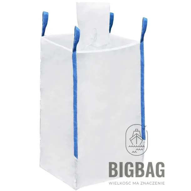 Big Bag 90x90x200 cm | 1000 kg | 4 uchwyty | Z lejem zasypowym UV