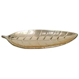 talerz-ozdobny-ceramiczny-lisc-zloty-35x12x35cm