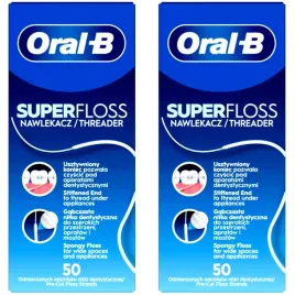 nic-dentystyczna-oral-b-super-floss-100szt-wykalaczki-na-aparat-zebow-nitka