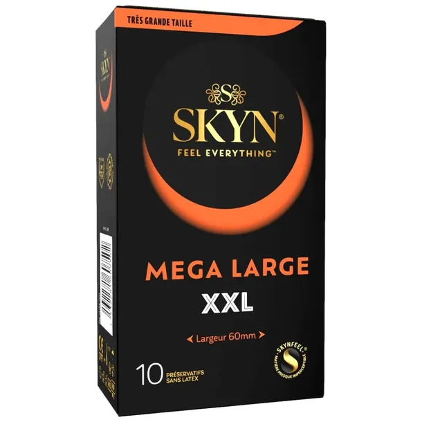 Prezerwatywy SKYN MEGA LARGE XXL większy rozmiar 60 mm bez lateksu 10 szt.