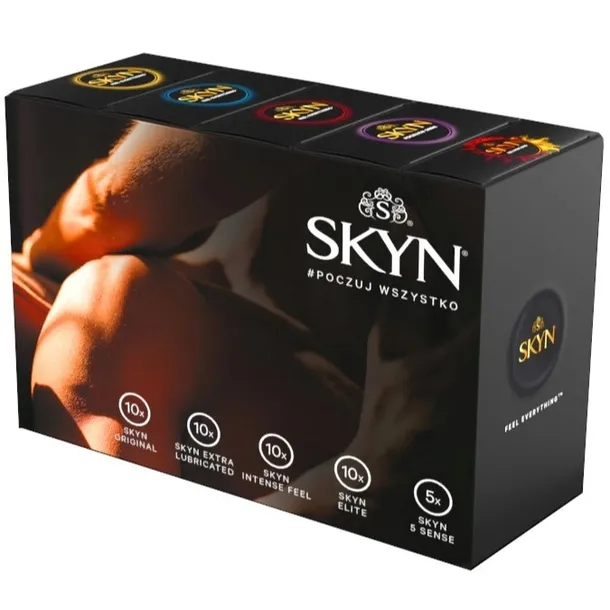 Prezerwatywy SKYN MAX mix ekstra nawilżane ultra cienkie wypustki 45 szt.