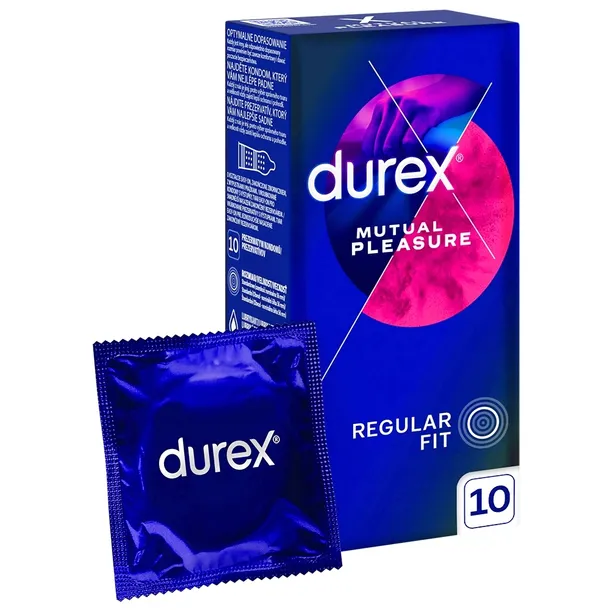 Durex Mutual Pleasure prezerwatywy z wypustkami opóźniające wytrysk 10 szt.