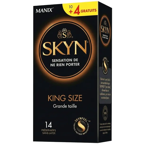 Prezerwatywy Unimil SKYN KING SIZE większy rozmiar XL 56 mm no latex 14 szt
