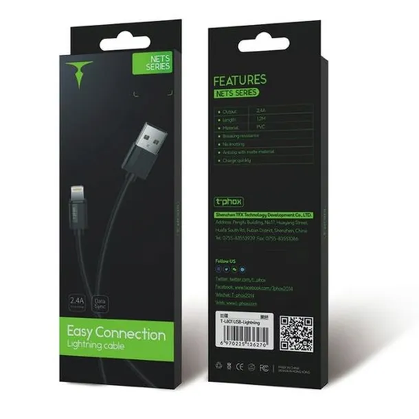 kabel-t-phox-nets-lightning-black-3a-pvc-2m-marka-bez-marki