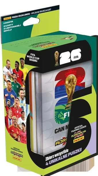 Karty Piłkarskie FIFA WORLD CUP 2026 NOWA duża PUSZKA 6 saszetek 2 LIMITED