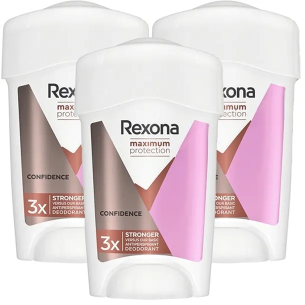 3x REXONA Maximum Protection Confidence Antyperspirant w sztyfcie 45 ml