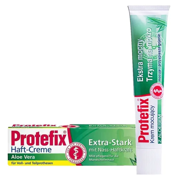 Zestaw 6 sztuk Krem do protez Protefix Extra-Aloe Vera 47g. Z NIEMIEC