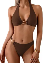 bikini-damskie-dwuczesciowe-l-do-plazy-basenu-stroj-kapielowy-brazowe