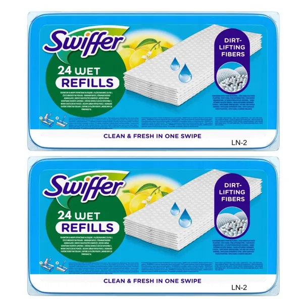 2x Swiffer Mokre ściereczki do mopa Citrus Fresh wkłady wymienne 24 szt