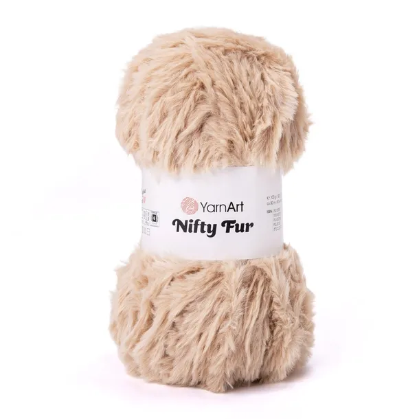 100g włóczka futerkowa YarnArt Nifty Fur 8407 beżowa