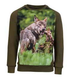 bluza-dziecieca-wadera-zielona-z-wilkiem-116-122
