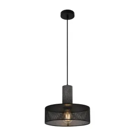 lampa-wiszaca-sufitowa-loft-beton-czarna-siatka-mesh-industrialny-kuchnia