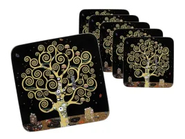 kpl-6-podkladek-korkowych-g-klimt-drzewo-zycia-carmani
