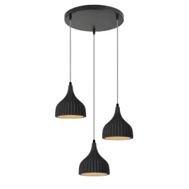 lampa-wiszaca-potrojna-sufitowa-loft-betonowa-czarna-ryflowana-modern