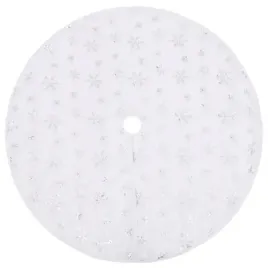 biala-spodnica-choinkowa-z-sztucznego-futra-90-cm-z-haftowanymi-platkami