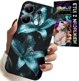 etui-do-xiaomi-note-14s-turkusowe-lilie-kwiaty-obudowa-szklo