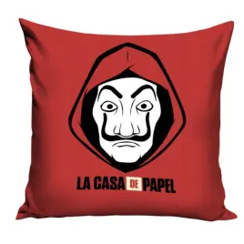 poduszka-la-casa-de-papel-licencyjna-czerwona-z-maska-dekoracyjna