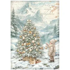 papier-ryzowy-do-decoupage-a4-stamperia-chlopiec-przy-choince
