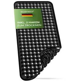 mata-do-wanny-silverrack-88-x-40-cm-czarna-antyposlizgowa-odporna