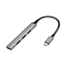 logilink-hub-usb-4-portowy-usb-3-2-gen1-typ-c-slim-rozdzielacz-szary