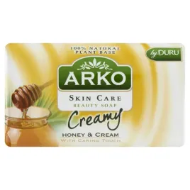 arko-skin-care-creamy-miod-90-g-mydlo-w-kostce-z-woskiem-pszczelim
